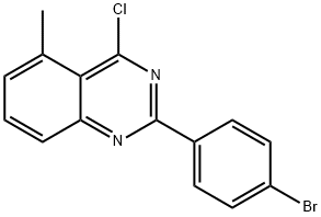 2-(4-溴苯基)-4-氯-5-甲基喹唑啉, 885277-89-4, 结构式