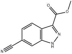 6-氰基-1H-吲唑-3-甲酸甲酯, 885279-07-2, 结构式