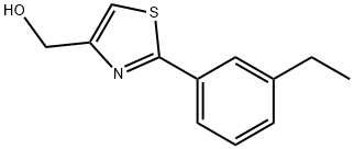 (2-(3-乙基苯基)噻唑-4-基)甲醇, 885280-47-7, 结构式