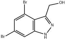 4,6-二溴-3-羟基甲基-1H-吲唑, 885518-31-0, 结构式