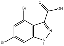 4,6-二溴-1H-1H-吲唑-3-羧酸, 885518-30-9, 结构式