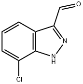 7-氯-3-吲唑 羧醛, 885519-02-8, 结构式