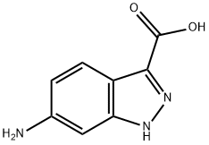 6-氨基-1H-1H-吲唑-3-羧酸, 885519-22-2, 结构式