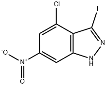 4-氯-3-碘-6-硝基-1H-吲唑, 885519-25-5, 结构式