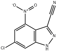 6-氯-4-硝基-3-氰基-吲唑, 885519-37-9, 结构式