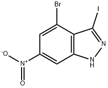 4-溴-3-碘-6-硝基-1H-吲唑, 885519-55-1, 结构式