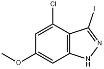 4-氯-3-碘-6-甲氧基-2H-吲唑, 885519-66-4, 结构式