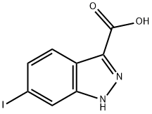 6-碘-1H-吲唑-3-羧酸, 885520-67-2, 结构式