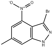 3-溴-6-甲基-4-硝基吲唑, 885520-86-5, 结构式