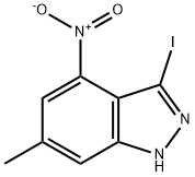 3-碘-6-甲基-4-硝基-2H-吲唑, 885520-92-3, 结构式