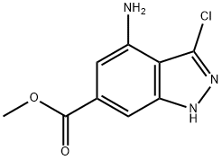 4-氨基-3-氯-2H-吲唑-6-羧酸甲酯, 885521-29-9, 结构式