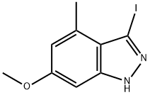 3-碘-6-甲氧基-4-甲基-2(1H)吲唑, 885521-45-9, 结构式