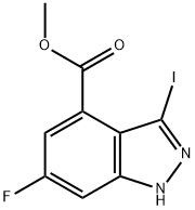 6-氟-3-碘-1H-吲唑-4-羧酸甲酯, 885521-81-3, 结构式