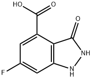 3-羟基-6-氟-吲唑-4-羧酸, 885521-93-7, 结构式