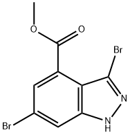 3,6-二溴-2H-吲唑-4-羧酸甲酯, 885523-87-5, 结构式