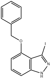 3-碘-4-(苯基甲氧基)-1H-吲唑, 885962-49-2, 结构式