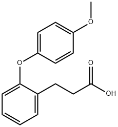 3-(2-(4-甲氧基苯氧基)苯基)丙酸, 886361-17-7, 结构式