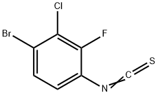 4-溴-3-氯-2-氟苯基异硫氰酸酯, 886501-37-7, 结构式