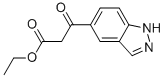 3-(1H-吲唑-5-基)-3-氧代丙酸乙酯, 887411-61-2, 结构式