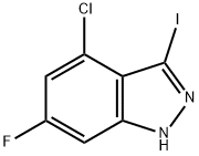 4-氯-6-氟-3-碘-2H-吲唑, 887567-83-1, 结构式