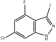 6-氯-4-氟-3-碘-1H-吲唑, 887567-96-6, 结构式