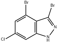 3,4-二溴-6-氯-1H-吲唑, 887568-34-5, 结构式