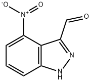 4-硝基-1H-吲唑-3-甲醛, 887588-89-8, 结构式