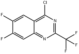 4-氯-6,7-二氟-2-(三氟甲基)喹唑啉, 887592-35-0, 结构式