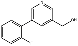 (5-(2-氟苯基)吡啶-3-基)甲醇, 887974-05-2, 结构式