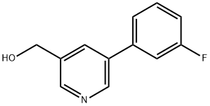(5-(3-氟苯基)吡啶-3-基)甲醇, 887974-11-0, 结构式