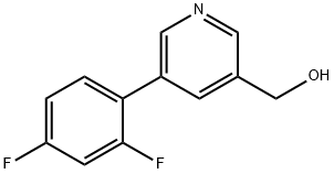[5-(2,4-二氟苯基)-3-吡啶基]甲醇, 887974-19-8, 结构式