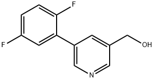 (5-(2,5-二氟苯基)吡啶-3-基)甲醇, 887974-23-4, 结构式