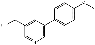 [5-(4-甲氧基苯基)-3-吡啶基]甲醇, 887974-21-2, 结构式