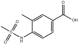 3-甲基-4-甲磺酰氨基苯甲酸, 892878-60-3, 结构式
