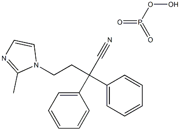 4-(2-甲基-1-咪唑基)-2,2-二苯基丁腈磷酸盐, 893421-55-1, 结构式