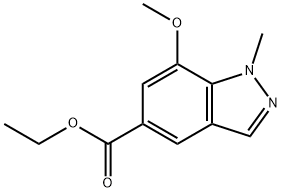 7-甲氧基-1-甲基-1氢-吲唑-5-甲酸乙酯, 894779-32-9, 结构式