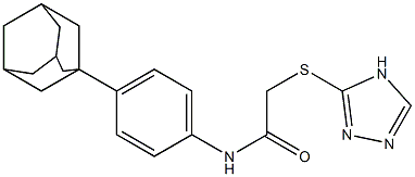 N-[4-(金剛烷-1-基)苯基]-2-(4H-1,2,4-三唑-3-基磺?；?乙酰胺, 896657-58-2, 結構式