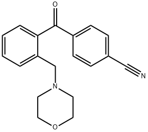 4-(2-(吗啉甲基)苯甲酰基)苯甲腈, 898750-11-3, 结构式