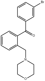 (3-溴苯基)(2-(吗啉甲基)苯基)甲酮, 898750-29-3, 结构式