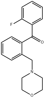 (2-氟苯基)(2-(吗啉代甲基)苯基)甲酮, 898750-74-8, 结构式