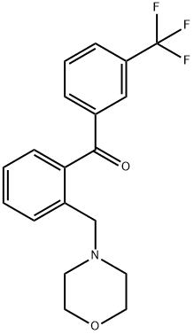 (2-(吗啉甲基)苯基)(3-(三氟甲基)苯基)甲酮, 898750-80-6, 结构式