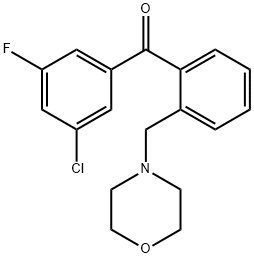 (3-氯-5-氟苯基)(2-(吗啉甲基)苯基)甲酮, 898750-92-0, 结构式