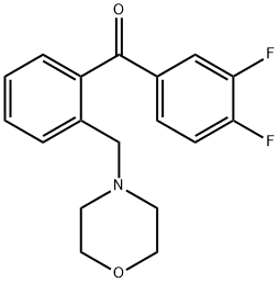 (3,4-二氟苯基)(2-(吗啉甲基)苯基)甲酮, 898751-17-2, 结构式