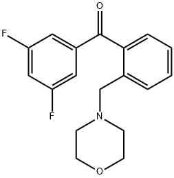 (3,5-二氟苯基)(2-(吗啉甲基)苯基)甲酮, 898751-21-8, 结构式