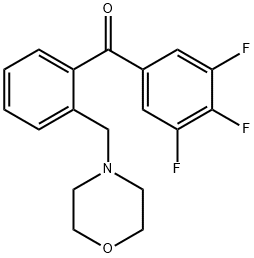 (2-(吗啉甲基)苯基)(3,4,5-三氟苯基)甲酮, 898751-25-2, 结构式