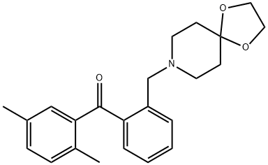 (2-((1,4-二噁烷-8-氮杂螺环并[4.5]癸烷-8-基)甲基)苯基)(2,5-二甲基苯基)甲酮, 898756-10-0, 结构式