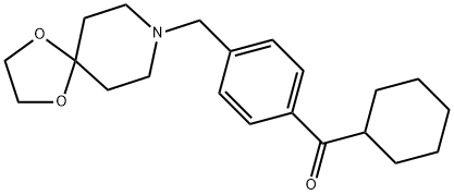 (4-((1,4-二噁烷-8-氮杂螺环并[4.5]癸烷-8-基)甲基)苯基)(环己烷基)甲酮, 898758-64-0, 结构式