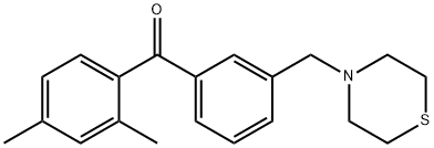 (2,4-二甲基苯基)(3-(硫代吗啉甲基)苯基)甲酮, 898763-13-8, 结构式