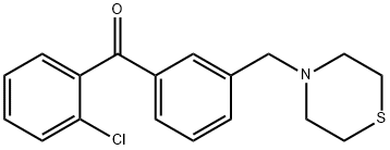 (2-氯苯基)(3-(硫代吗啉甲基)苯基)甲酮, 898763-37-6, 结构式