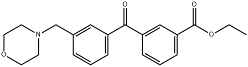 3-(3-(吗啉甲基)苯甲酰基)苯甲酸乙酯, 898765-23-6, 结构式